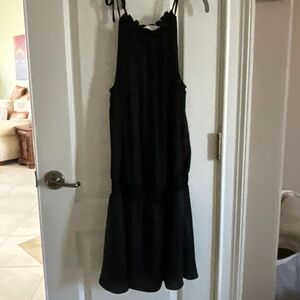 REVOLVE AMANDA UPRICHARD Shirred Drop-Waist Tie Shoulders Dress $255